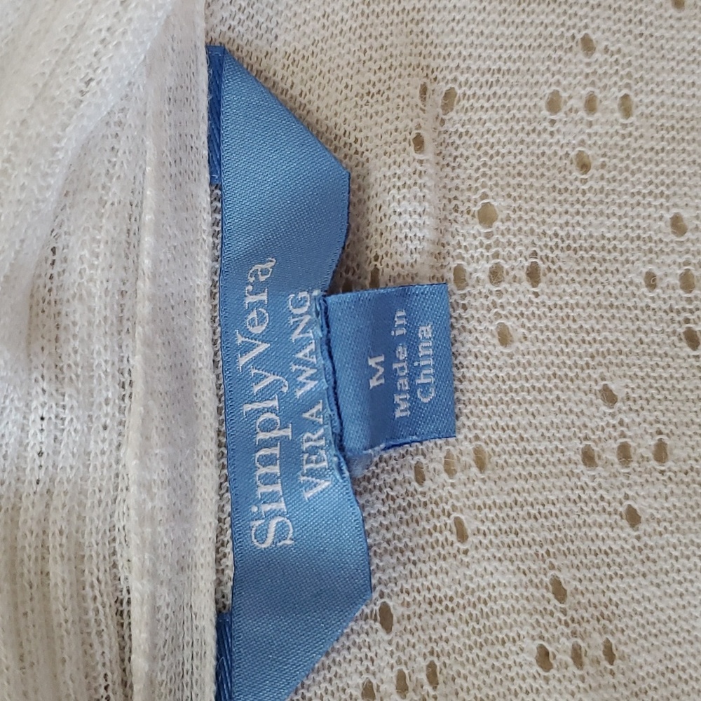 Simply Vera Vera Wang women's open front cardigan.  Size medium. - Picture 3 of 9